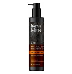 Cleansing gel 2 in 1 for beard and face Kayan Men 250 ml