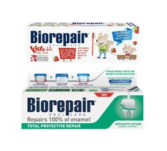 Complex Family - Toothpaste Merry mouse strawberry + Toothpaste Absolute protection and restoration BioRepair
