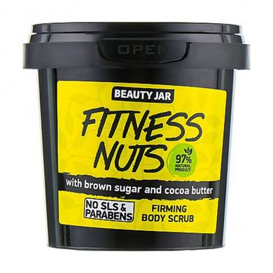Body scrub firming with sugar Fitness Nuts Beauty Jar 200 g
