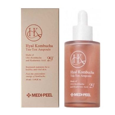 Відновлююча сироватка для зміцнення та заспокоєння шкіри з комбучею Liposome Hyal Kombucha Tea-Tox Ampoule Medi-Peel 50 мл