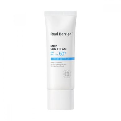 Moisturizing sunscreen Mild Sun Cream SPF50+ PA++++ Real Barrier 40 ml