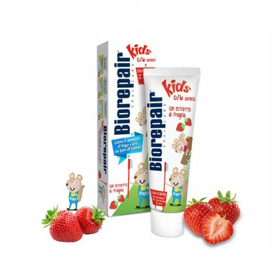 Complex Family - Toothpaste Merry mouse strawberry + Toothpaste Absolute protection and restoration BioRepair