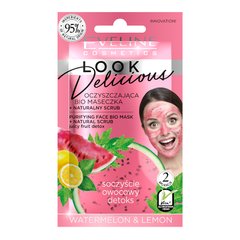 Facial mask with natural scrub Watermelon & Lemon Eveline 10 ml