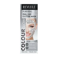 Серебристая очищающая блестящая маска-пленка для лица Color Glow Revuele 80 мл