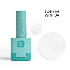 Топ для гель-лаку без липкого шару з УФ фільтром Glossy Top With UV Shelly 12 мл