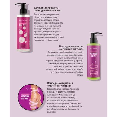 Zestaw z peelingiem peptydowym antycellulitowym peeling + serum + okład Reclaire Cosmetics