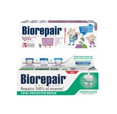 Комплекс Family - Зубная паста Веселый мышонок виноград + Зубная паста Абсолютная защита и восстановление BioRepair