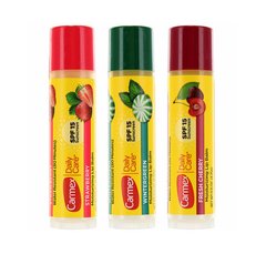 Набор бальзамов для губ в стике 3-Pack Cherry, Strawberry, Wintergreen SPF 15 Carmex 3х4,25 г