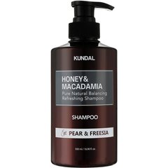 Восстанавливающий шампунь с медом и маслом макадамии Honey & Macadamia Nature Shampoo Pear & Freesia Kundal 500 мл
