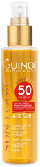 Антивозрастное сухое масло от солнца для тела SPF50 Age Sun Anti-Ageing Sun Dry Oil Body Guinot 150 мл
