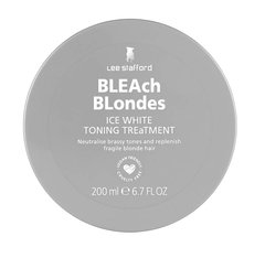 Маска для волос с синим пигментом Bleach Blondes Ice White Toning Treatment Mask Lee Stafford 200 мл