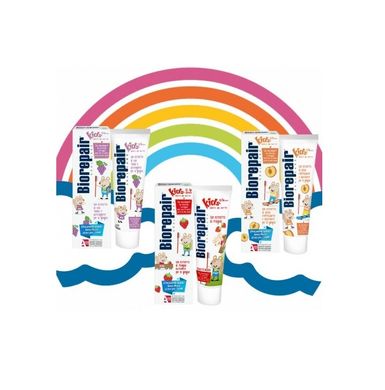 Комплекс Веселка смаків - Дитяча зубна паста Веселе мишеня всі смаки BioRepair