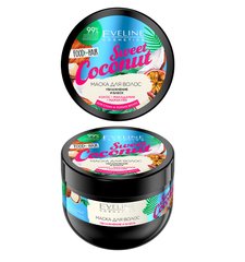 Маска для волосся: зволоження та блиск серії Food for hair Sweet coconut Eveline 500 мл