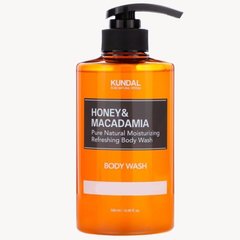 Питательный ароматический гель для душа Honey&Macadamia Body Deep Musk Kundal 500 мл