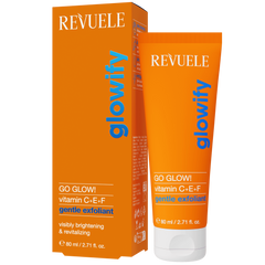 Ніжний пілінг для обличчя Go Glow! Vitamin C+E+F Revuele 80 мл