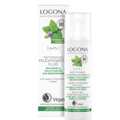 BIO-Cream-fluid with a matting effect for oily and problem skin Mint and salicylic acid from Willow bark Logona 30 ml