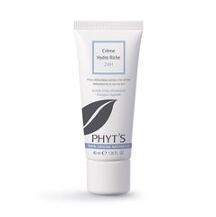 Крем Ріш для сухої шкіри з тривалим зволожуючим ефектом Crème Hydra Riche 24H Phyt's 40 г