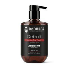 Barbers Detroit 3-in-1 Shampoo-Gel for Hair, Body, and Face 500 ml