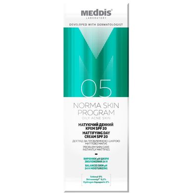 Matifying face cream SPF 20 Meddis 30 ml