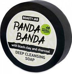 Cleansing soap with black clay and charcoal Panda Banda Beauty Jar 80 ml