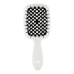 Щітка для волосся білий з чорним SMALL SUPER BRUSH Janeke