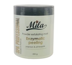 Ензимний пілінг для глибокого очищення шкіри обличчя Папайя і Ананас Enzymatic peeling Mila Perfect 200 г