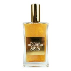 Олія суха для тіла мерехтлива парфумована Золото (скло) Parfumed Shimmering Body Oil Gold Top Beauty 100 мл