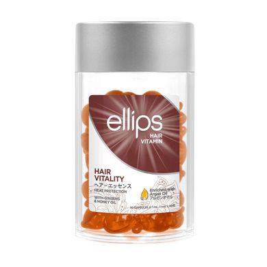 Восстанавливающие витамины-масло для волос с Женьшенем и Медом Ellips 50 шт