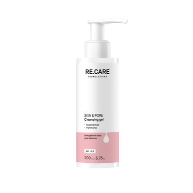 Очищающий гель для лица Skin & Pore Cleansing gel RE.CARE 200 мл