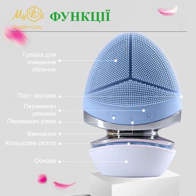 Ultrasonic electric brush for face washing with EMS for massage and lifting EMS cleansing brush & massager MyIDi