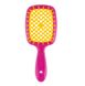 Comb SMALL SUPER BRUSH Pink with yellow Janeke №1