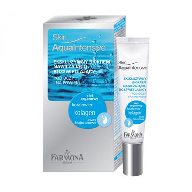 Anti-wrinkle cream around the eyes for moisturizing and brightening the skin Farmona Skin Aqua 15 ml