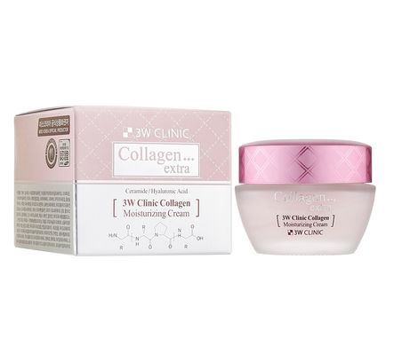 Крем Екстра зволожуючий для обличчя з колагеном Collagen Extra Moisturizing Cream 3W Clinic 60 мл