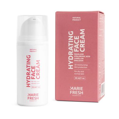 Moisturizing cream with hyaluronic acid for dry and normal skin Marie Fresh 30 ml