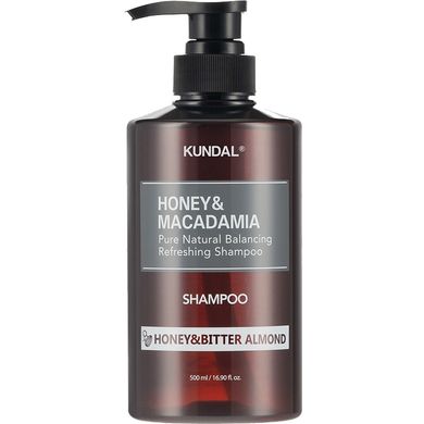 Honey & Macadamia Nature Shampoo Honey&Bitter Almond Kundal 500 ml