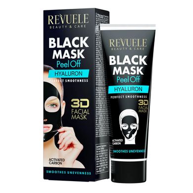 Черная маска-пленка с гиалуроновой кислотой для лица Revuele 80 мл