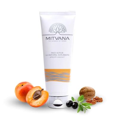 Скраб для лица Face Scrub With Natural Scrubbers Apricot & Walnut Mitvana 100 мл
