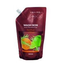 Мило-піна для рук з ароматом цитрусів Wash Bon в змінній упаковці 500 мл