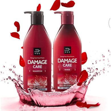 Восстанавливающий шампунь для тусклых и крашеных волос на основе экстракта камалии Damage Care Shampoo MISE EN SCENE 680 мл