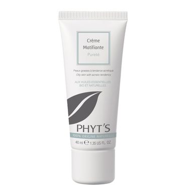 Mattifying cream for cleaning mature oily skin, acne-prone Crème Matifiante Pureté Phyt's 40 ml