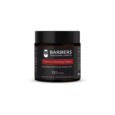 Krem do golenia Barbers Sandalwood-Licorice Root o działaniu kojącym 100 ml