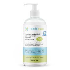 Antiseptic solution for professional disinfection of hands, body, surfaces and tools Medosan 500 ml