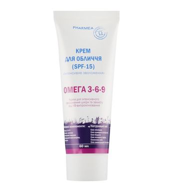 Face cream Intense moisturizing (SPF-15) Series Omega 3-6-9 Pharmea 60 ml