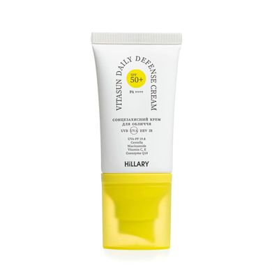 Сонцезахисний крем для обличчя SPF 50+ VitaSun Daily Defense Cream Hillary 40 мл