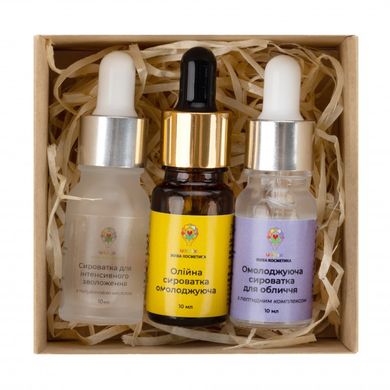 Set of serums Moisturizing and rejuvenating for the face 30+ Uspix (10 ml x 3 pcs.)