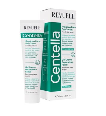 Restoring face gel-cream with centella Revuele 40 ml