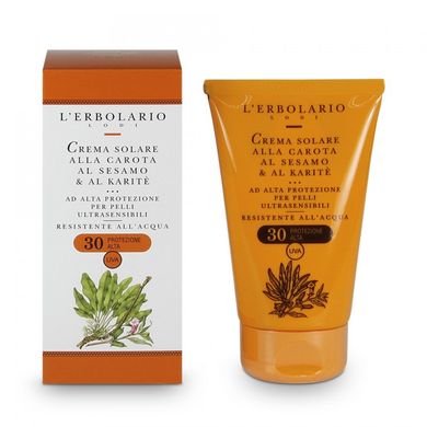 Sunscreen with carrot, sesame oil and shea butter SPF 30 L'ERBOLARIO 125 ml