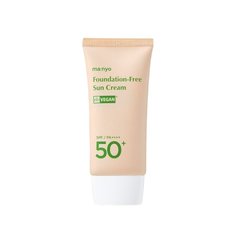 Солнцезащитный крем с тонирующим эффектом лица Foundation Free Sun Cream SPF/PA++++ 50+ Manyo 50 мл