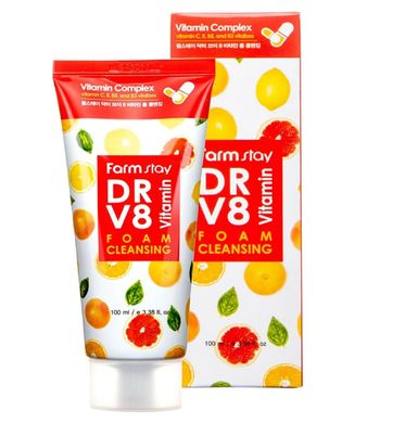 Вітамінна очищаюча пінка DR.V8 Vitamin Foam Cleansing FarmStay 100 мл