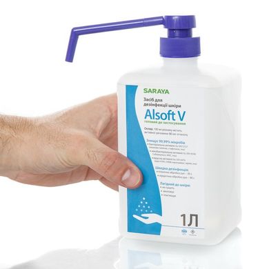 Hand sanitizer with dispenser Saraya Alsoft V 1 l